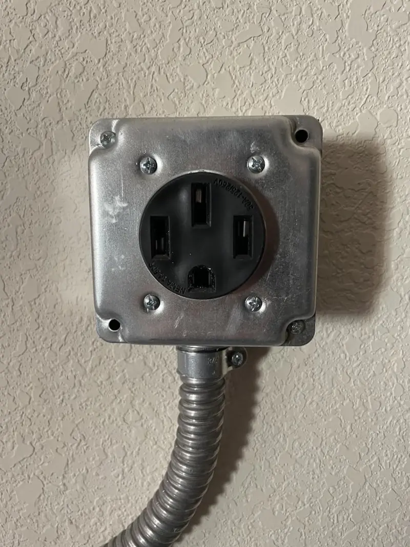 NEMA 14-50 outlet installed for Smart Home Electrical in Wheatland